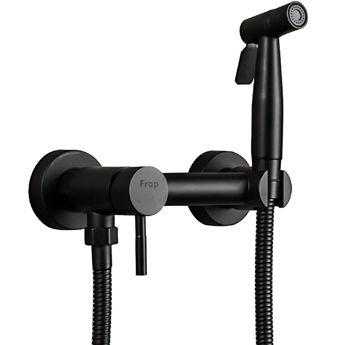 Смеситель с гигиеническим душем FRAP F7503-6 латунь /черный