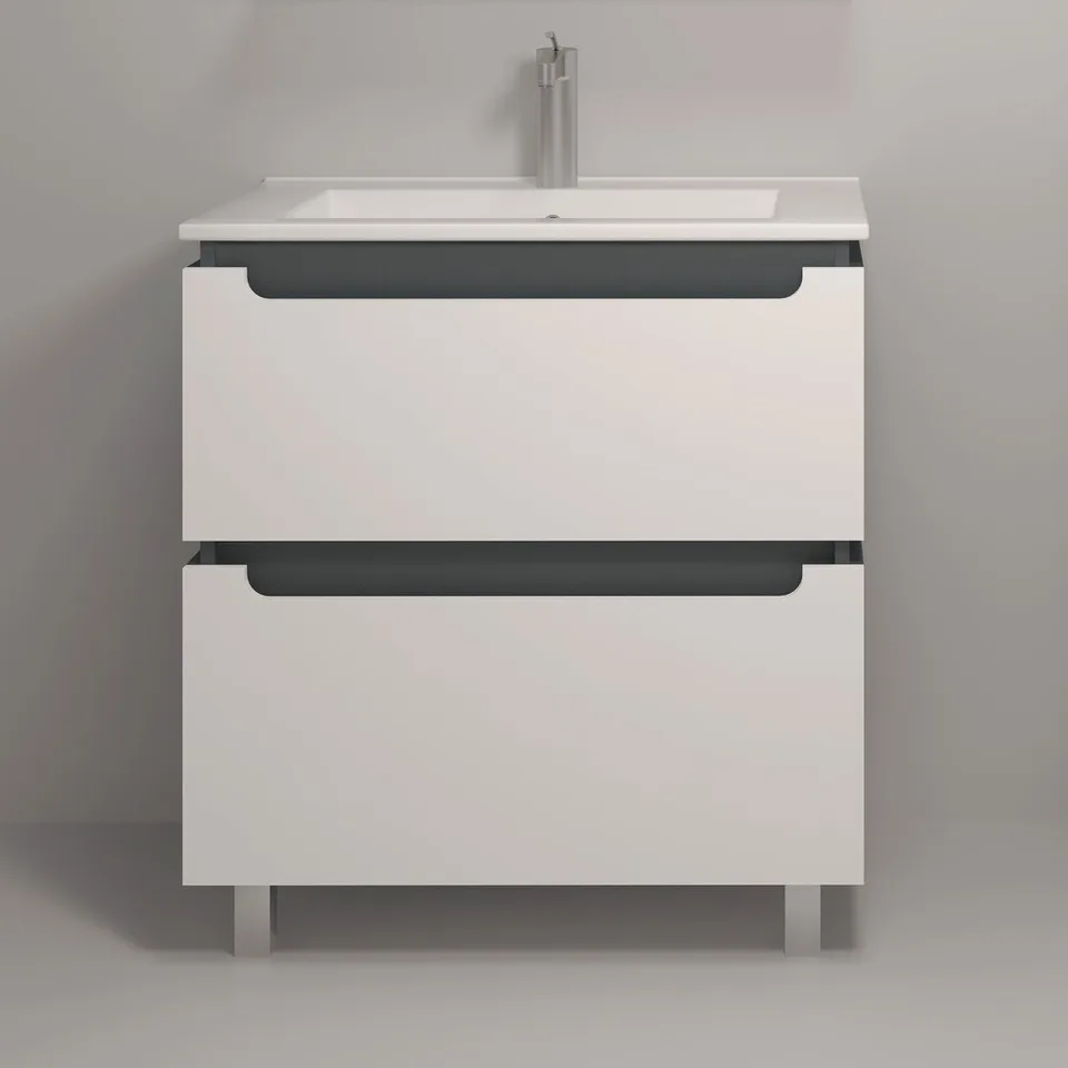 Тумба напольная EvaGold 75 №4 "Веста" белый графит (ум. Оскар 750)