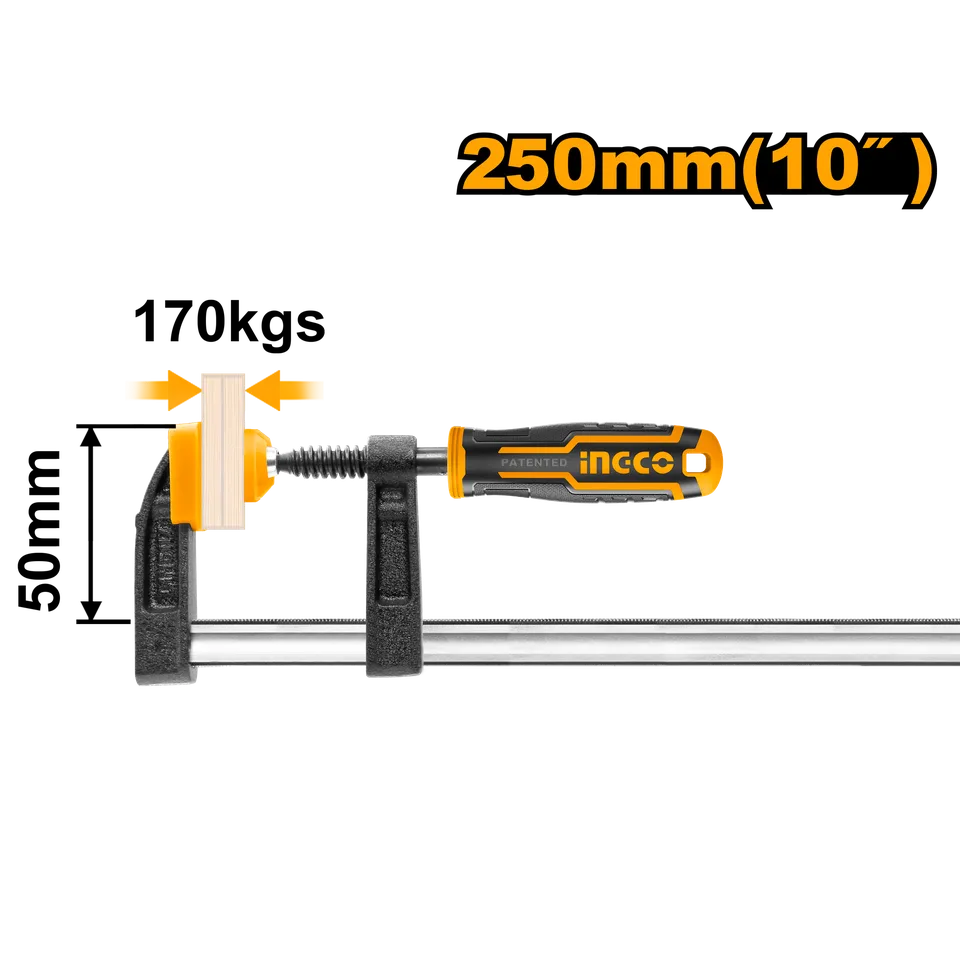 Струбцина F-образная 50Х250мм INGCO HFC020503 INDUSTRIAL