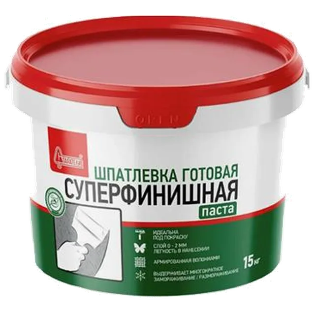 Старатели Шпатлевка полимерная готовая "Суперфинишная" паста 15 кг ведро