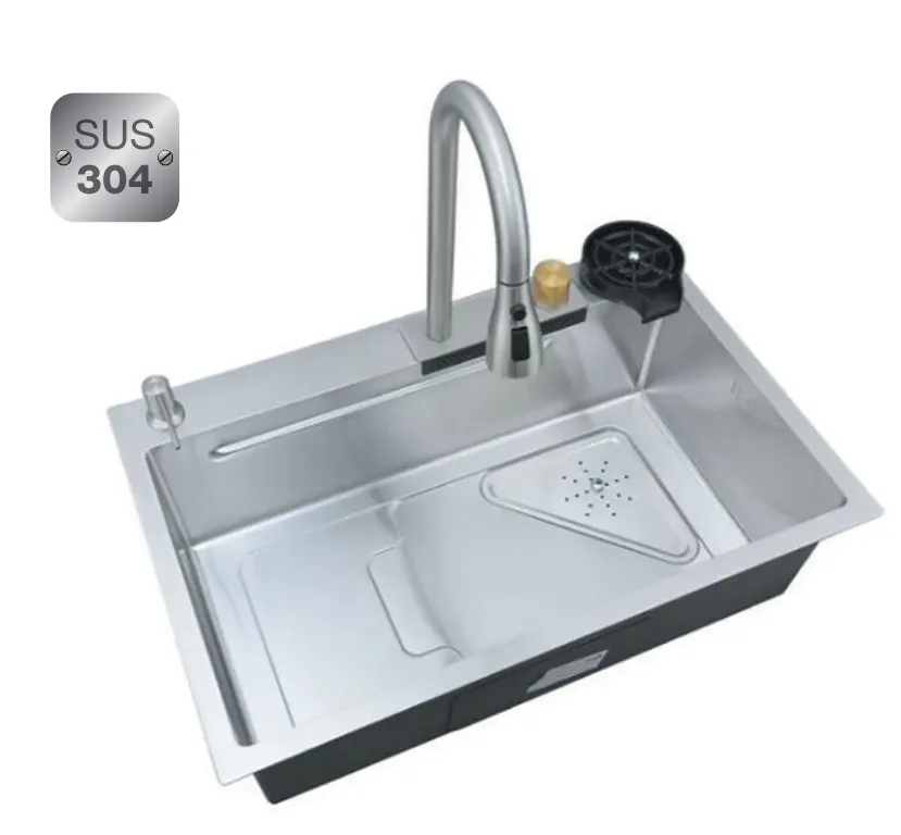 Мойка MIXXUS PREMIUM MH7246-SET-01.SUS304 из нерж.стали со встроенным СМЕСИТЕЛЕМ SUS304 (3.0/0.8 мм)