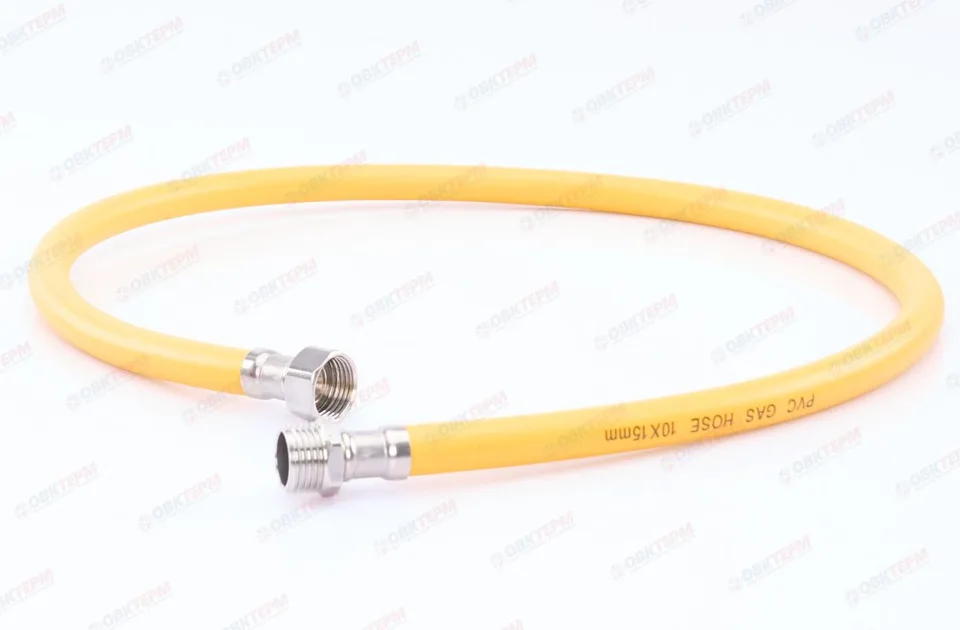 Шланг ЖЕЛТЫЙ газовый   3/4  ГШ      80 см              "OVERCON"      (40)