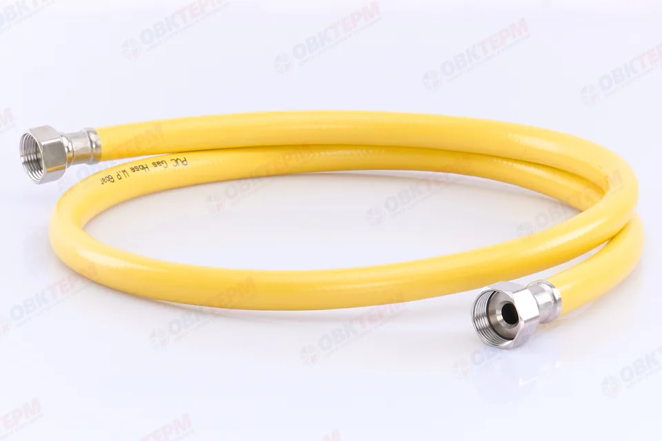 Шланг ЖЕЛТЫЙ газовый 3/4 ГГ 150 см "OVERCON" (40)