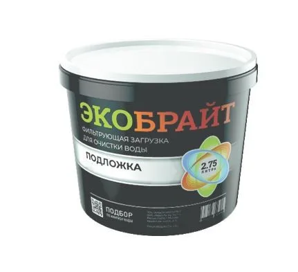 Кварц Экобрайт ПОДЛОЖКА низ (ведро 2,75 л) - песок кварцевый фр. 2,0-5,0мм АКВАБРАЙТ