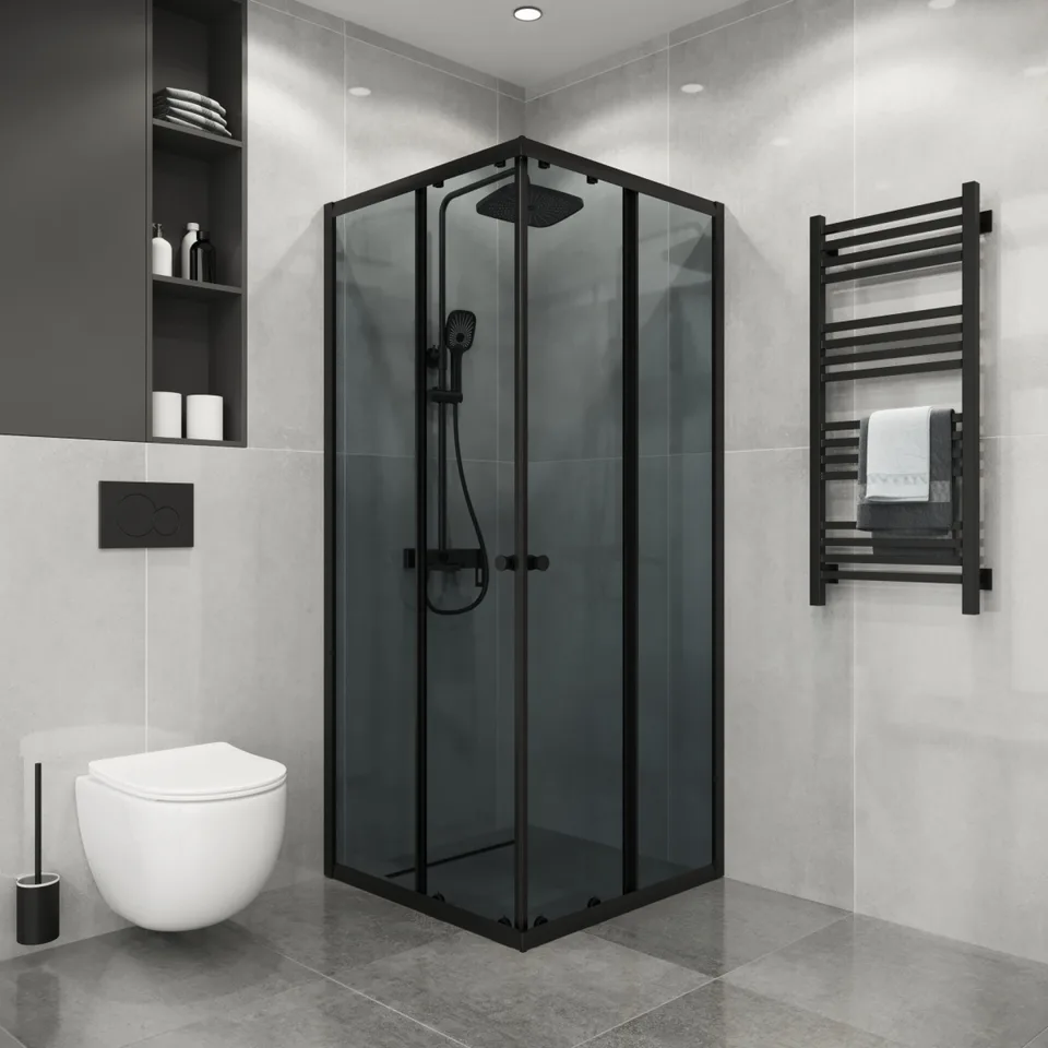 Душ. ограждение NIAGARA NG-1009-14QT (900х900х1900) стекло тонированное (БЕЗ ПОДДОНА) (1 место)