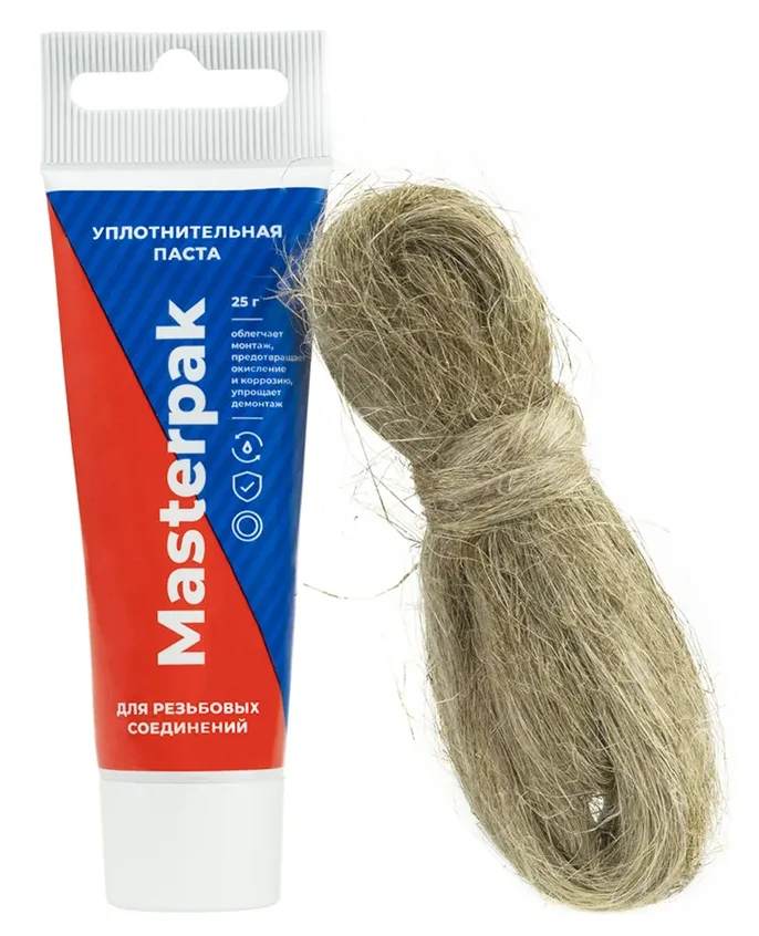 Паста уплотнительная графит 25г туба Masterpak+ 7г лён МР