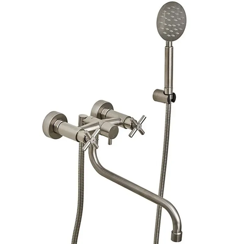 Смеситель д/ванны нерж/сталь MIXXUS DVE-006-B (EURO) (12 шт/ящ)