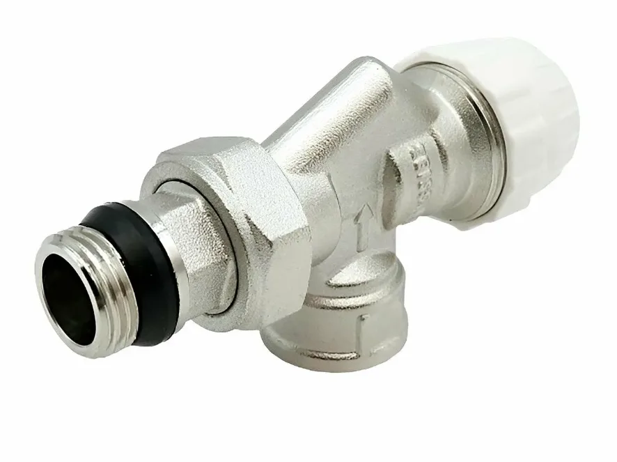 Кран рад.   под  термоголовку угл с осевым упр.  1/2 - 1/2 ZEISSLER (1шт/60ящ)