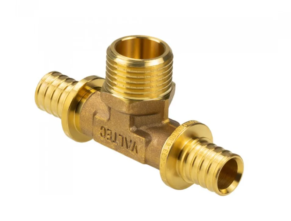 Тройник надвижной с переходом на нар.р. 16(2,2) х 1/2"H х 16(2,2)    VALTEC  (80/10)