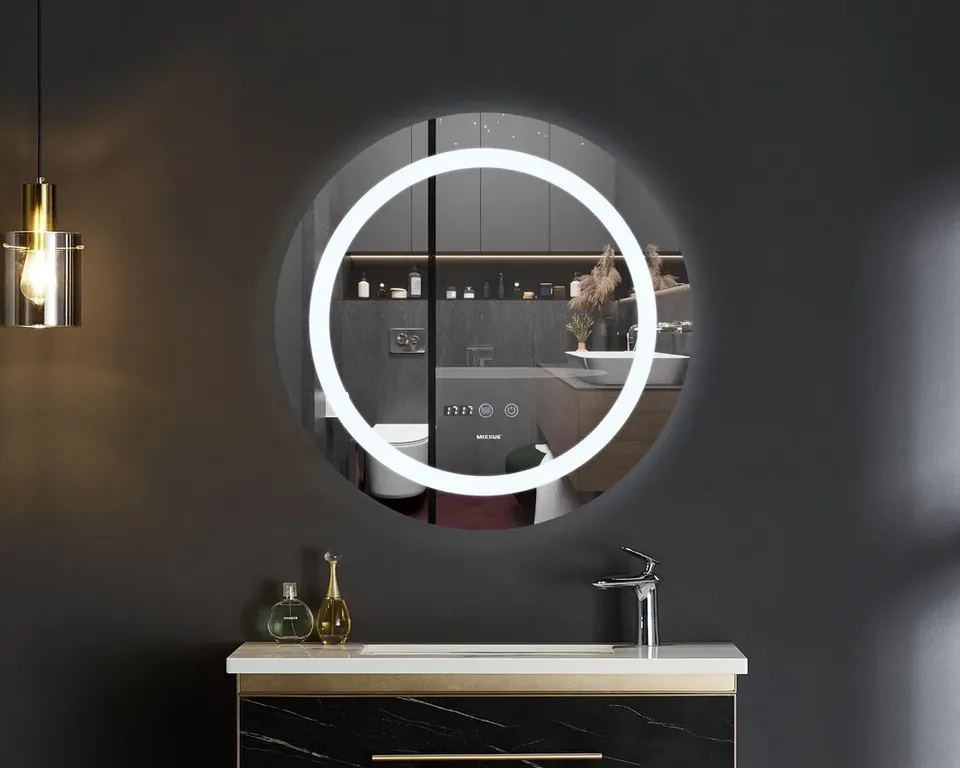 MIXXUS PLAIN MC02-60 Зеркало с LED Touch, Anti-fog, димером, регулятором яркости, часами