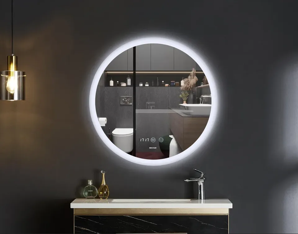 MIXXUS PLAIN MC10-60 Зеркало с LED Touch, Anti-fog, димером, регулятором яркости, часами