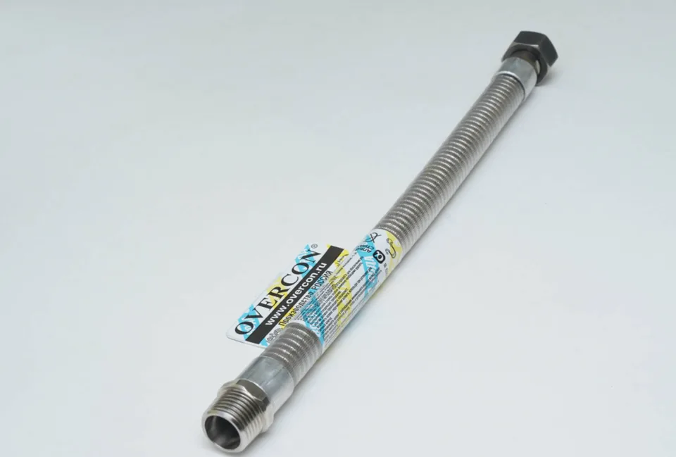 Сильфонная подводка вода/газ ПВХ обол. "OVERCON" 3/4 ГШ 150см (20/1)