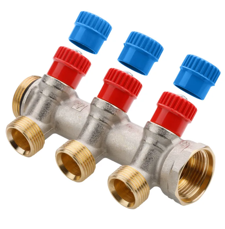 Коллектор Valtec с регулир вентилями 1" * 3вых Еврок.3/4 (1уп/36ящ)