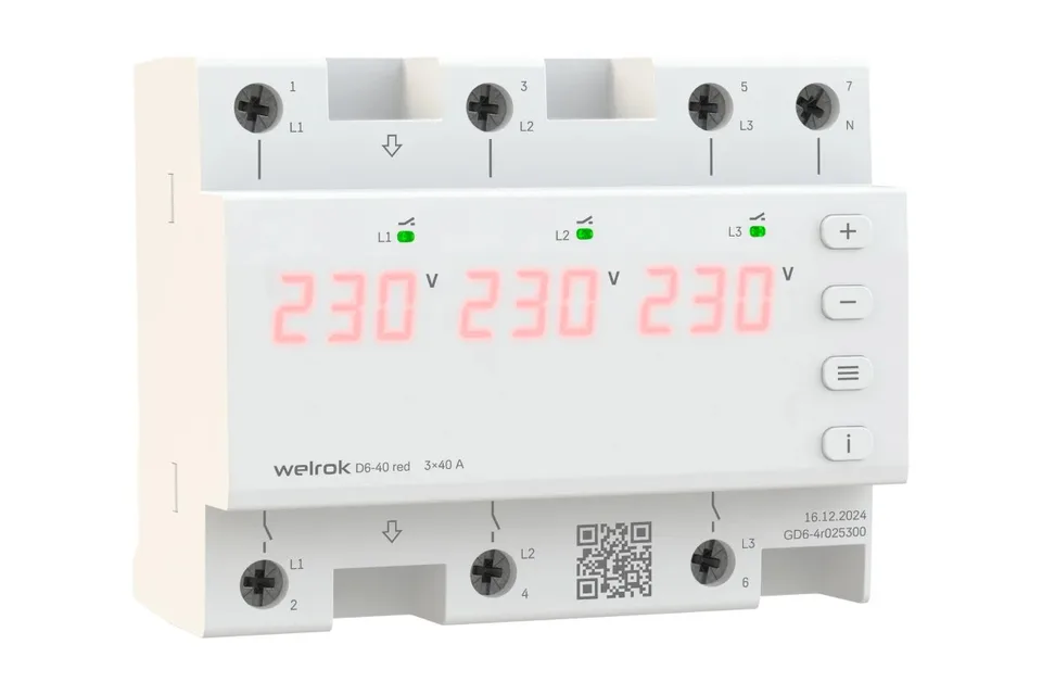 Реле напряжения D6-40 red Welrok 4660251140397