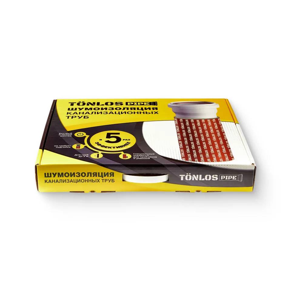 Комплект для шумоизоляции кнализационных труб TONLOS PIPE (1шт)