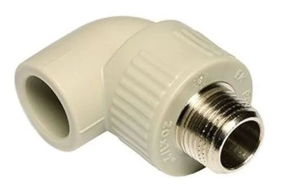 Угол с МРН  20 * 3/4"      (PP-R СЕРЫЙ  РОССИЯ)                     (120/10)