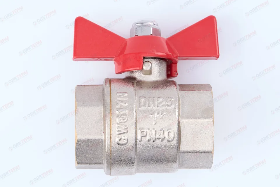Кран шаровый        Valtec     1" ВВ     бабочка (6/90)
