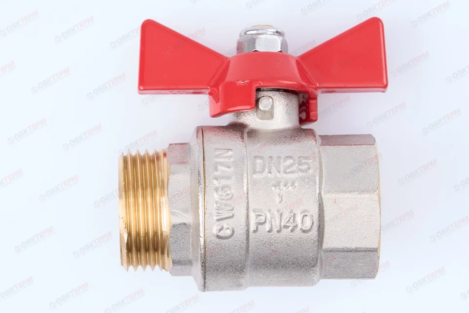 Кран шаровый        Valtec     1" ВН     бабочка      (6/90)
