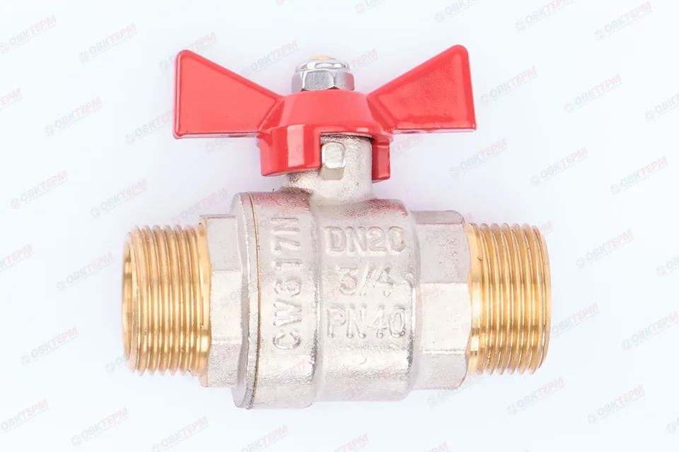 Кран шаровый Valtec 3/4" НН бабочка (12/144)