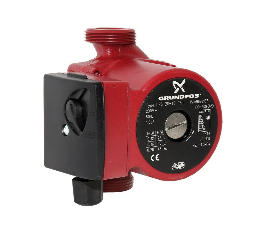 Насос циркуляционный UPS 25/4-130 GRUNDFOS (оригинал) без гаек
