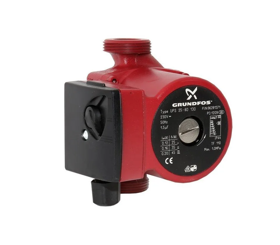 Насос циркуляционный UPS 25/6-130 GRUNDFOS (оригинал) без гаек