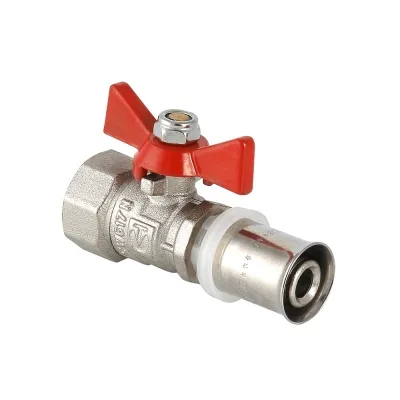 Кран шаровый        Valtec       под пресс, рукоятка бабочка 16*1/2 В  (12уп/192ящ)