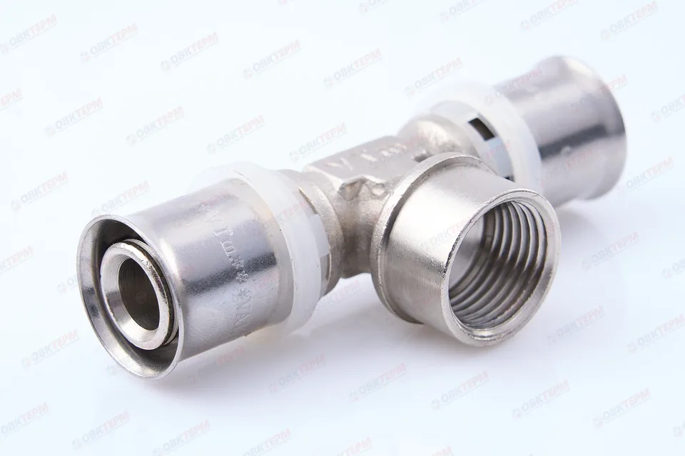 Тройник пресс с переходом на вн. р. Valtec 20*1/2*20 (10уп/60ящ)