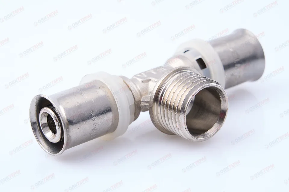 Тройник пресс с переходом на нар. р. Valtec 16*1/2*16 (10уп/80ящ)