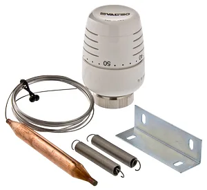 Термоголовка  Valtec  с выносным накладным датчиком(диап. рег.20-60 с)2м.  (5уп/40ящ)