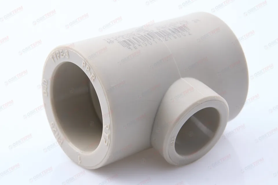 Тройник 40*25*40 СЕРЫЙ PP-R (RTP) (90/9)