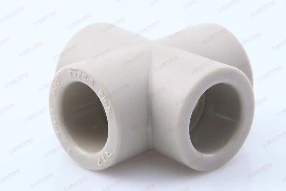 Крестовина 20 СЕРАЯ PP-R (RTP) (125/25)
