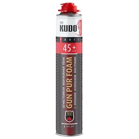 КУДО Пена полиурет.монтаж. проф. огнестойкая всесезонная KUDO PROFF 45+ KUPPF10U45+