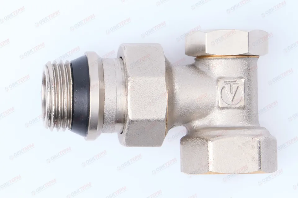Кран рад. Valtec Клапан настроечный угловой 1/2" (с доп. уплотнением) (96ящ/12)