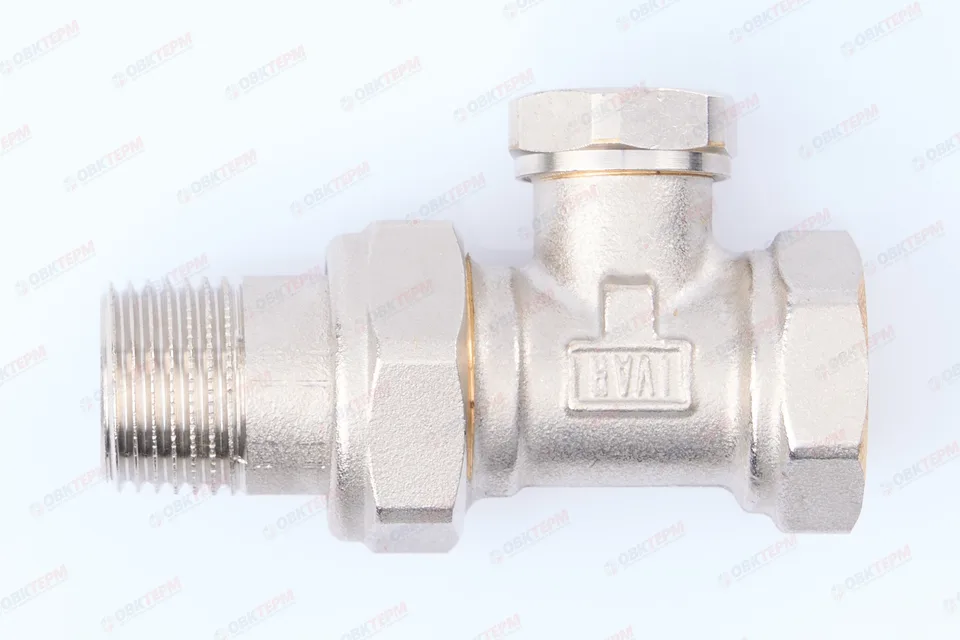 Кран рад.      Valtec Клапан настроечный  для радиатора прямой 1/2"     (80ящ/10)