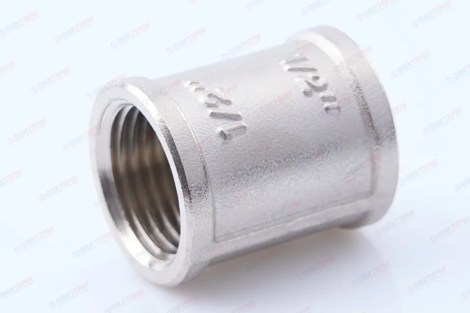 Муфта       1/2"  никель   (Valtec)   (180ящ/10шт)