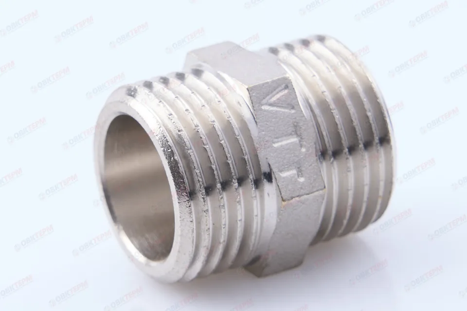Ниппель      1/2"                никель     (Valtec)   (360ящ/10шт)