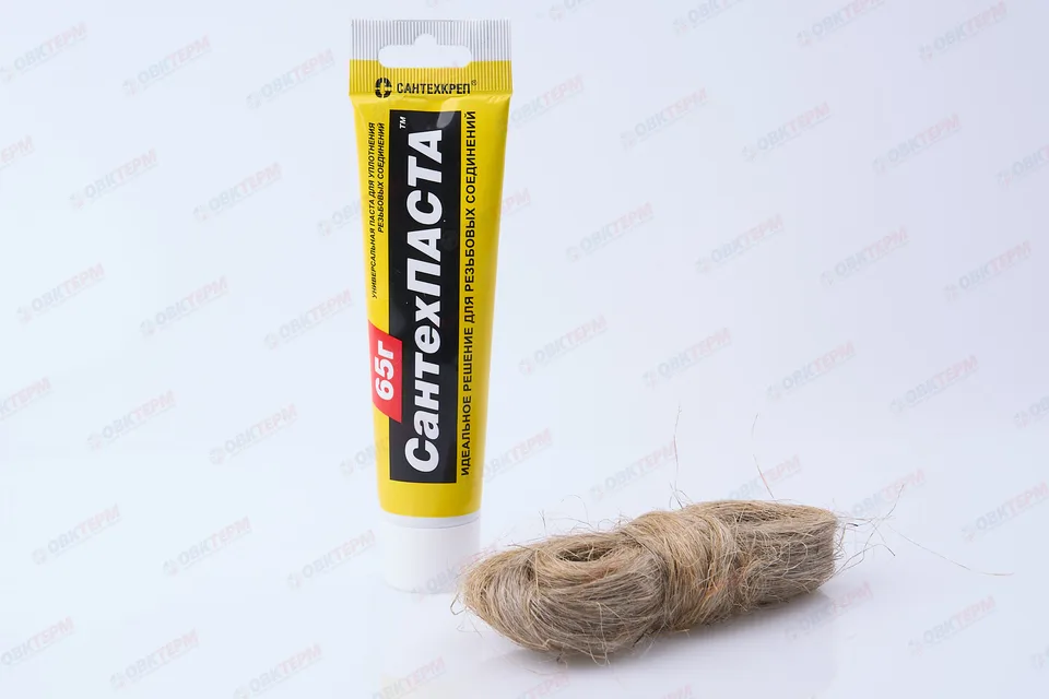 Паста уплотнительная "Сантехпаста" 65г+ Лен14г