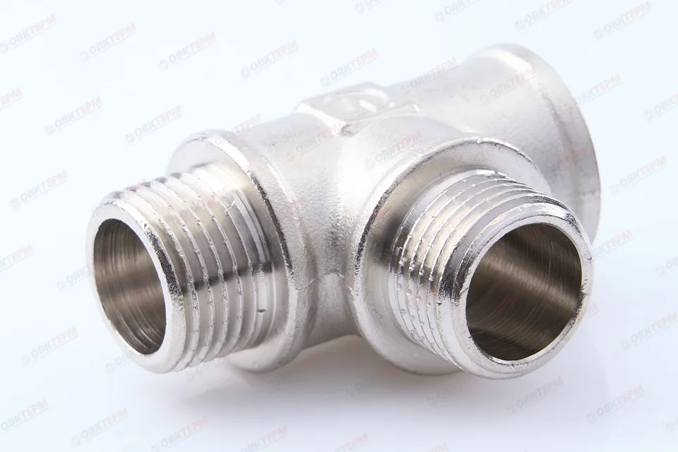 Тройник 1/2" внн никель (Valtec) (80ящ/10шт)