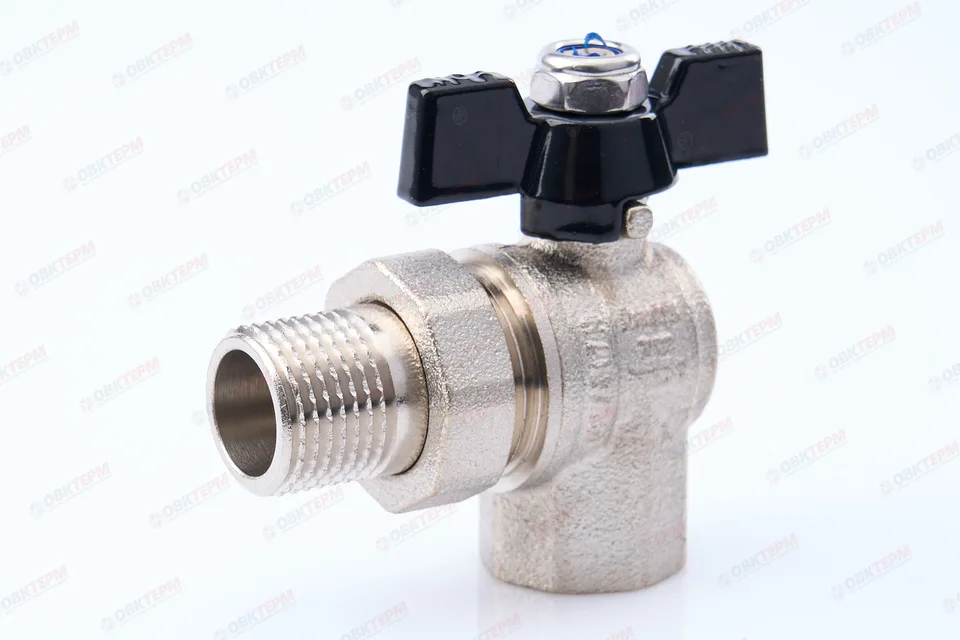 Кран шаровый с американкой TIM 1/2" угловой (18шт/72ящ)