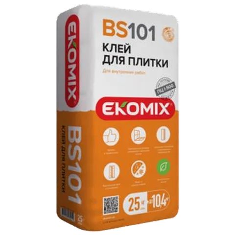 Смесь Экомикс "Клей для плитки" BS 101, класс C1, 25 кг (48 м\паллета)