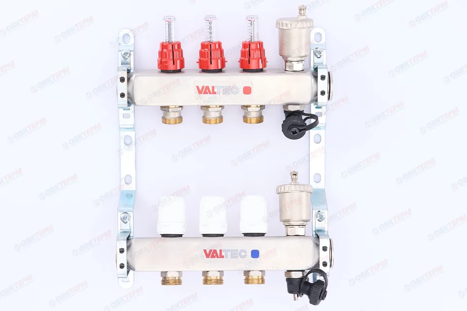 Коллект. БЛОК  Valtec НЕРЖ в сборе 1* 3 вых. Еврок.3/4