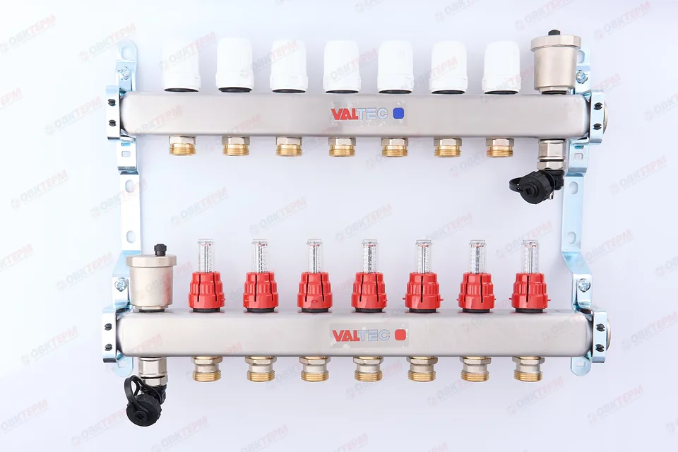 Коллект. БЛОК  Valtec НЕРЖ в сборе 1* 7 вых. Еврок.3/4
