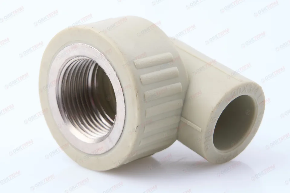 Угол с МРВ 20 * 3/4" (PP-R СЕРЫЙ РОССИЯ) (150/10)
