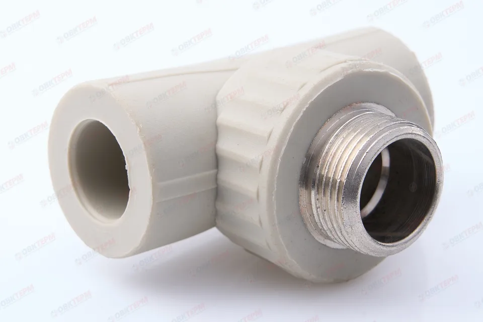 Тройник с МРН 20 * 3/4" * 20     (PP-R СЕРЫЙ  РОССИЯ)      (110/10)