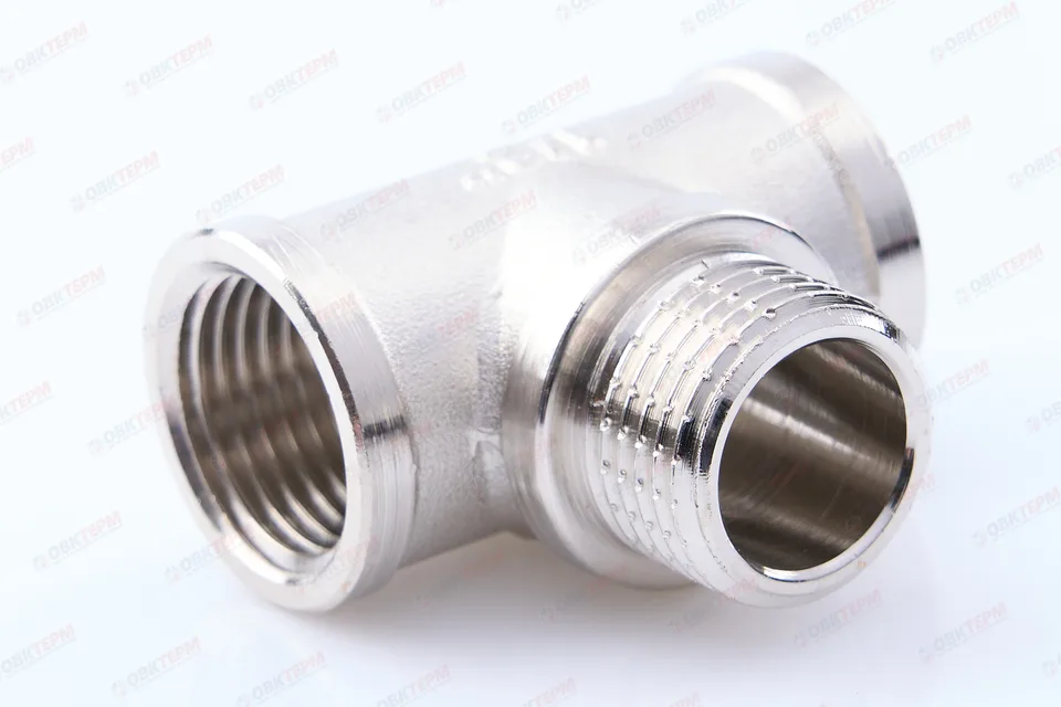Тройник     1/2" внв      никель  (Valtec)   (100ящ/10шт)