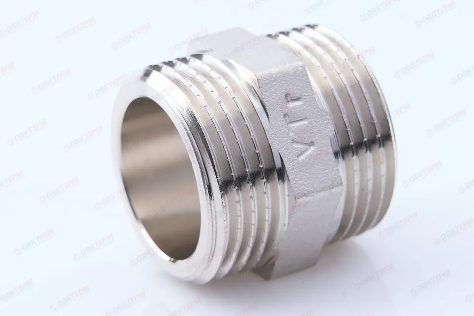 Ниппель 1" никель (Valtec) (100ящ/10шт)