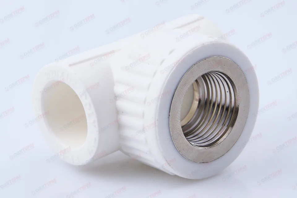 Тройник с МРВ 20 * 1/2" * 20     (PP-R  БЕЛЫЙ   РОССИЯ)      (140/20)