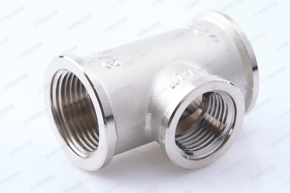 Тройник 3/4" - 1/2 - 3/4 ввв никель (Valtec) (10уп/50ящ)