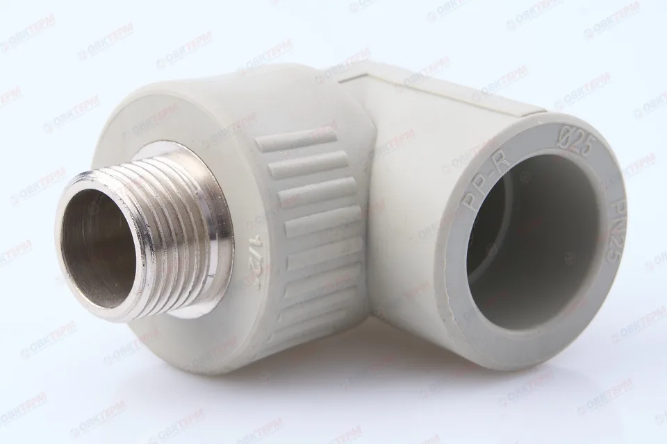 Угол с МРН  25 * 1/2"      (PP-R СЕРЫЙ  РОССИЯ)                     (200/20)