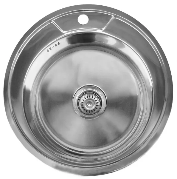 Мойка FRAP 0.6 мм F60490 круглая 49*17,5 глянец  (кр)